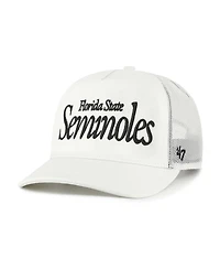 '47 Brand Men's and Women's Cream Florida State Seminoles Foundation Script Adjustable Trucker Hat