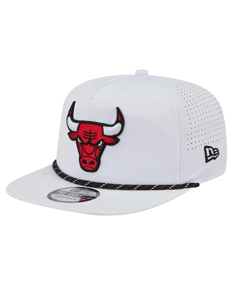 New Era Men's White Chicago Bulls Performance Rope Golfer Adjustable Hat