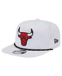 New Era Men's White Chicago Bulls Performance Rope Golfer Adjustable Hat