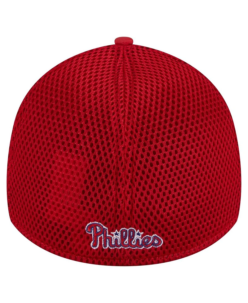 New Era Men's Red Philadelphia Phillies Subtle Camo 39THIRTY Flex Hat