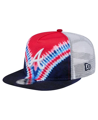 New Era Men's Atlanta Braves Tie-Dye Golfer Trucker Adjustable Hat
