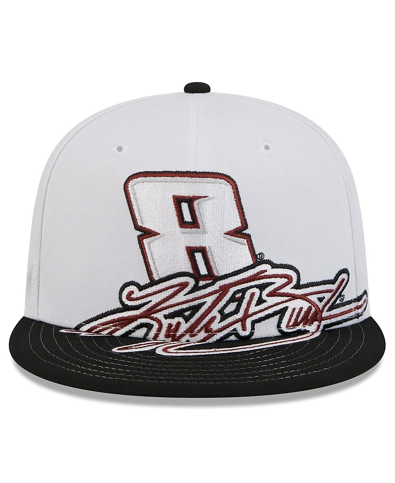 New Era Men's White/Black Kyle Busch 9FIFTY Snapback Hat