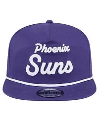 New Era Men's Purple Phoenix Suns Team Text Golfer Snapback Hat