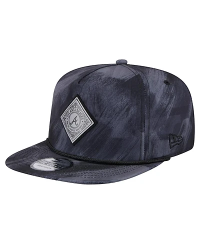New Era Men's Navy Atlanta Braves Printed Golfer Snapback Hat