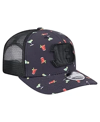 New Era Men's Navy/Black Cincinnati Bengals Adventure Drinks Pattern 9SEVENTY Stretch Snap Hat