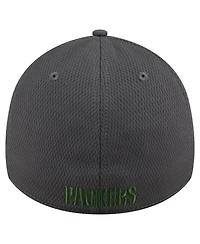 New Era Men's Graphite Green Bay Packers Main 39THIRTY Flex Hat