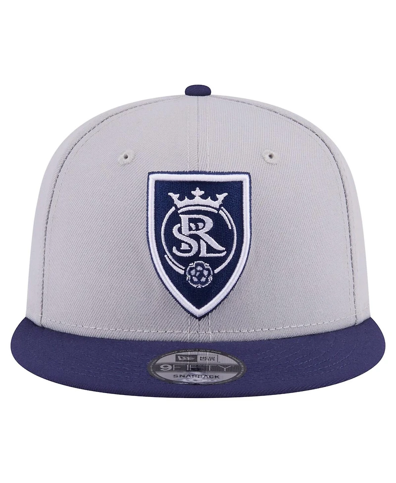 New Era Men's Gray Real Salt Lake Color Pack Two-Tone 9FIFTY Snapback Hat