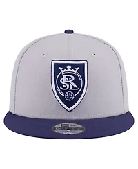 New Era Men's Gray Real Salt Lake Color Pack Two-Tone 9FIFTY Snapback Hat