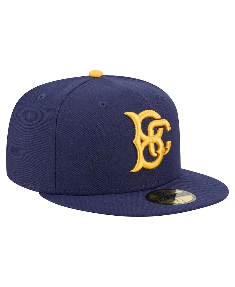 New Era Men's Navy Brooklyn Cyclones Authentic Collection 59FIFTY Fitted Hat