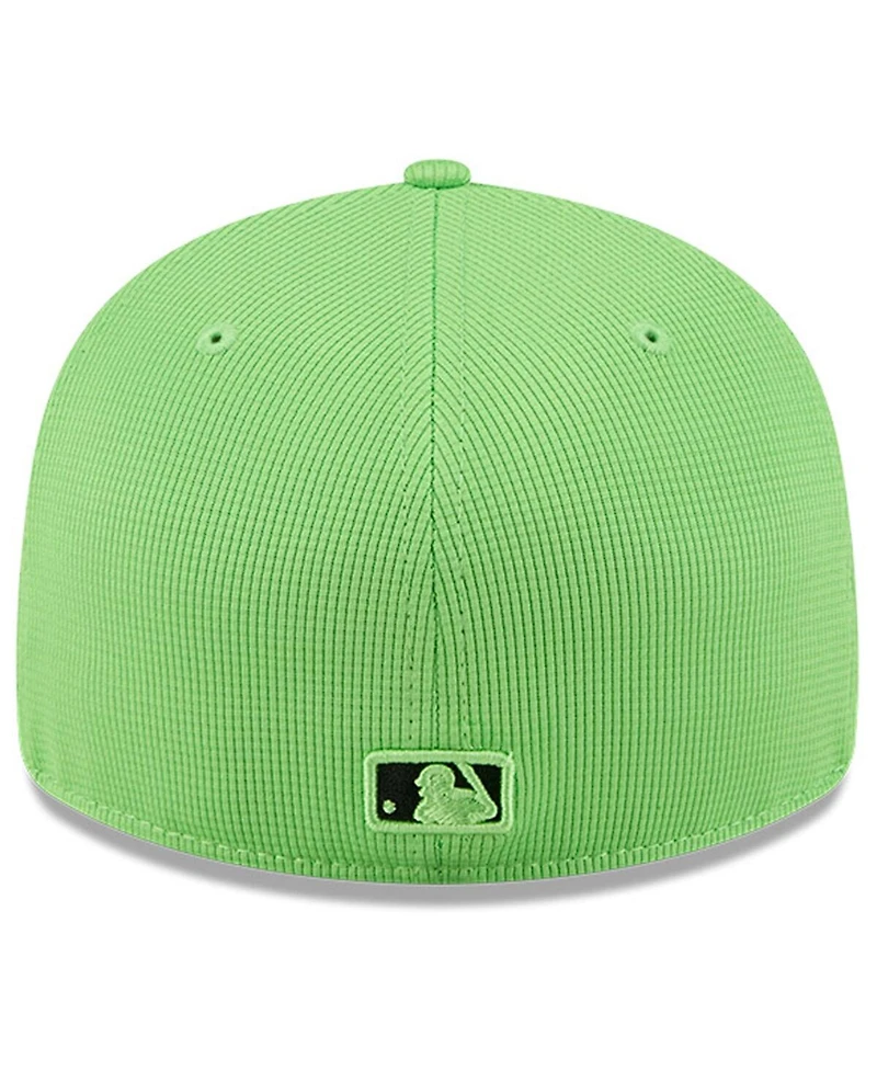 New Era Men's Neon Green Tampa Bay Rays City Connect Batting Practice Low Profile 59FIFTY Fitted Hat