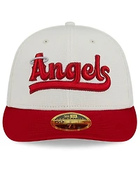 New Era Men's Cream/Red Los Angeles Angels City Connect Batting Practice Low Profile 59FIFTY Fitted Hat