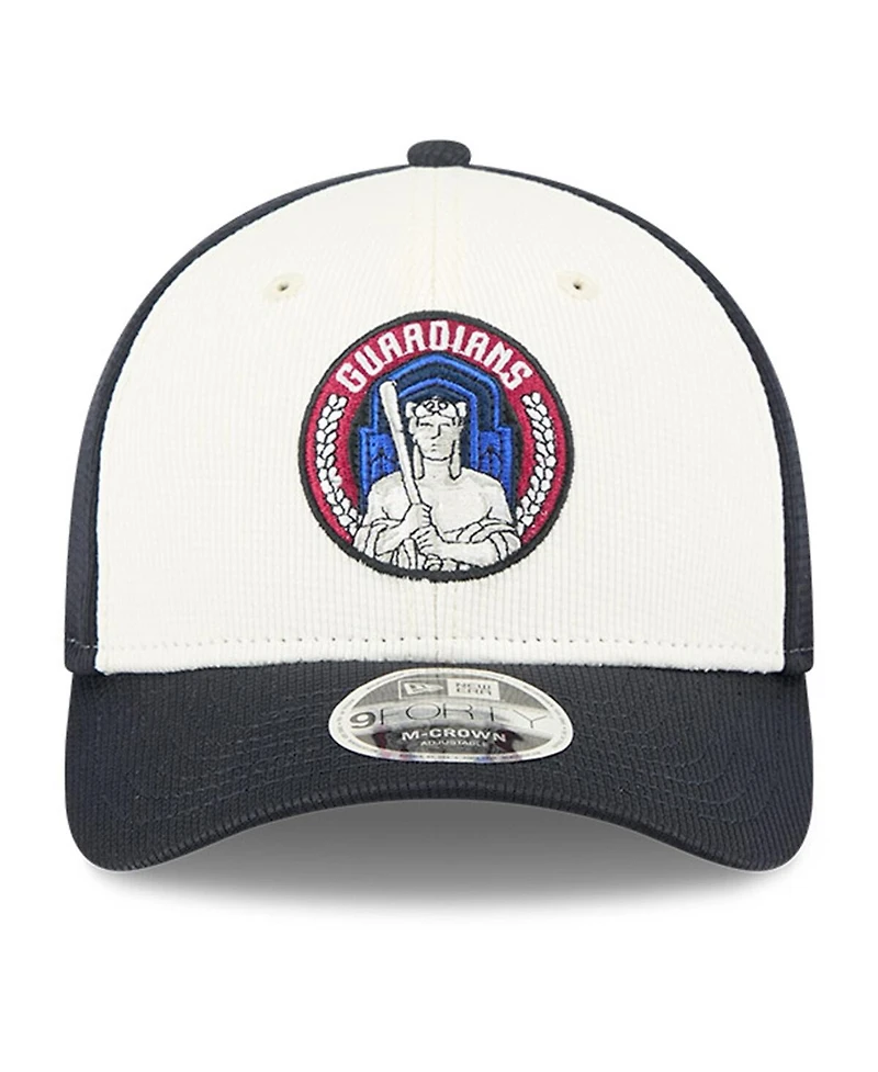 New Era Men's Navy/White Cleveland Guardians City Connect Batting Practice 9FORTY M-Crown Adjustable Hat