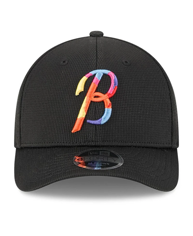 New Era Men's Black Baltimore Orioles City Connect Batting Practice 9FORTY M-Crown Adjustable Hat