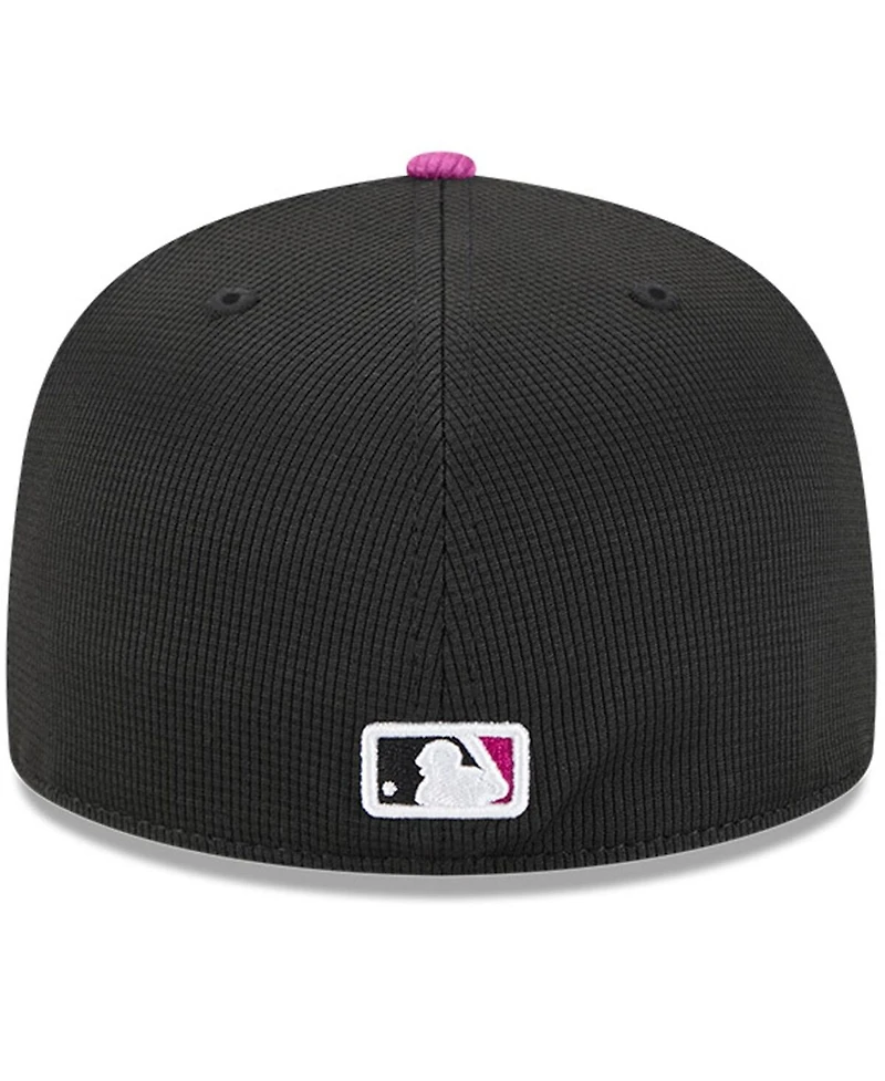 New Era Men's Charcoal/Purple York Mets City Connect Batting Practice 59FIFTY Fitted Hat