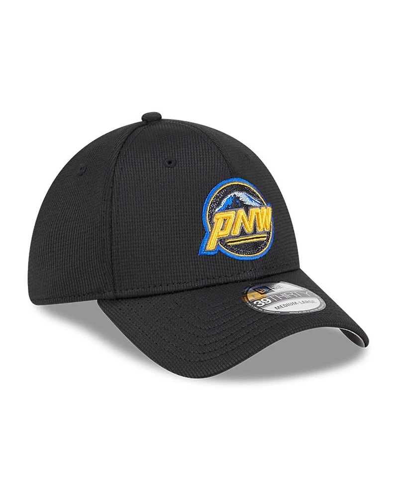 New Era Men's Black Seattle Mariners City Connect Batting Practice 39THIRTY Flex Hat
