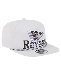 New Era Men's White Baltimore Ravens Collide Golfer Snapback Hat