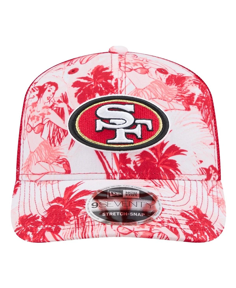 New Era Men's Scarlet San Francisco 49ers Hula 9SEVENTY Adjustable Trucker Hat