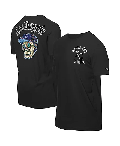 New Era Men's Black Kansas City Royals Sugar Skulls T-Shirt