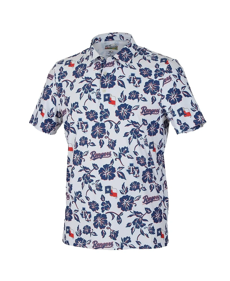 Reyn Spooner Men's White Texas Rangers Pua Performance Polo Shirt