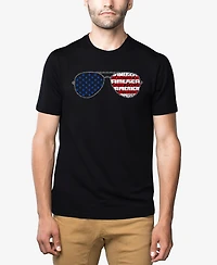 La Pop Art Men's Americana Sunglasses Premium Blend Word T-Shirt