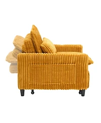 Yellow comfortable chair for Small apartment Bedroom space Balcony Small sofa bed Lazy Small sofa with a pillo