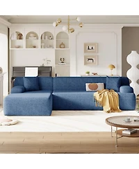 Streamdale Modern Large L-Shape Modular Sectional Sofa for Living Room, Bedroom, Salon, 2 Piece Free Combination, Simplified Style