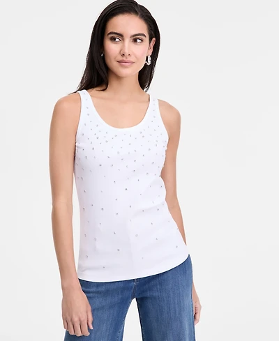 I.n.c. International Concepts Women's Embellished Tank Top, Exclusively at Macy's