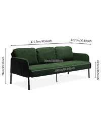 Streamdale Modern 3-Seater Polyester Sofa Comfy & Space-Saving