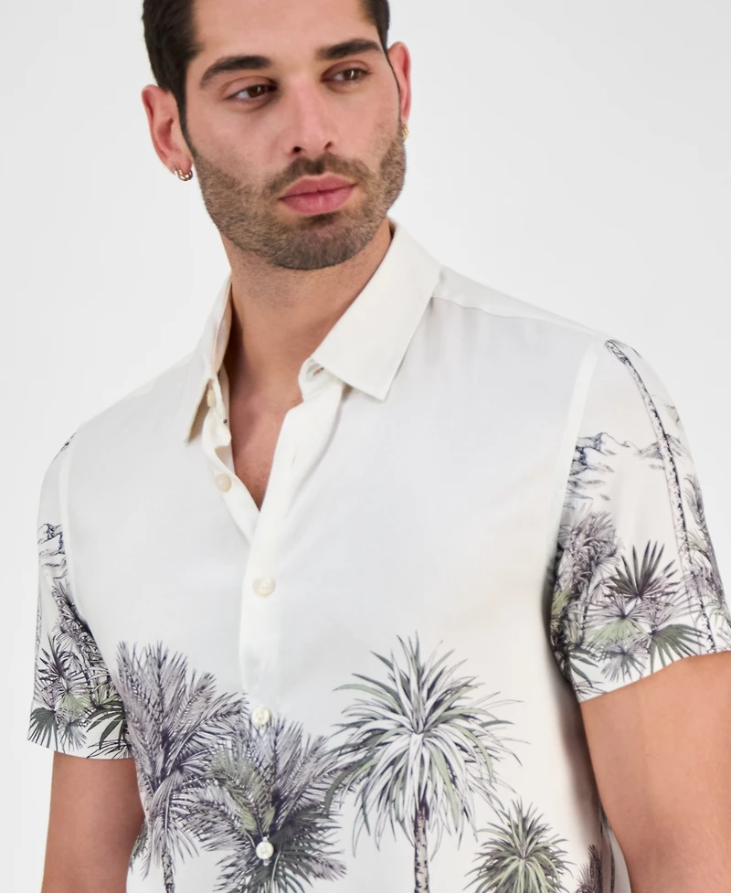 Guess Men's Palm Canyon Short Sleeve Button-Front Shirt