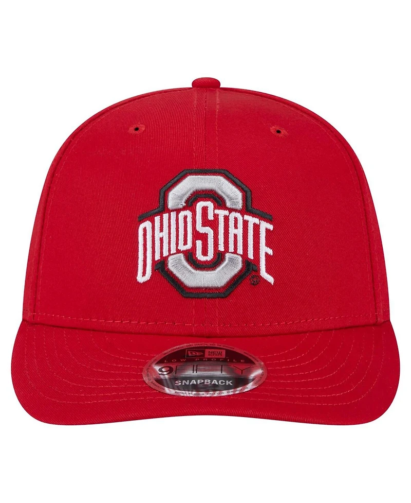 New Era Men's Scarlet Ohio State Buckeyes Low Profile 9FIFTY Snapback Hat
