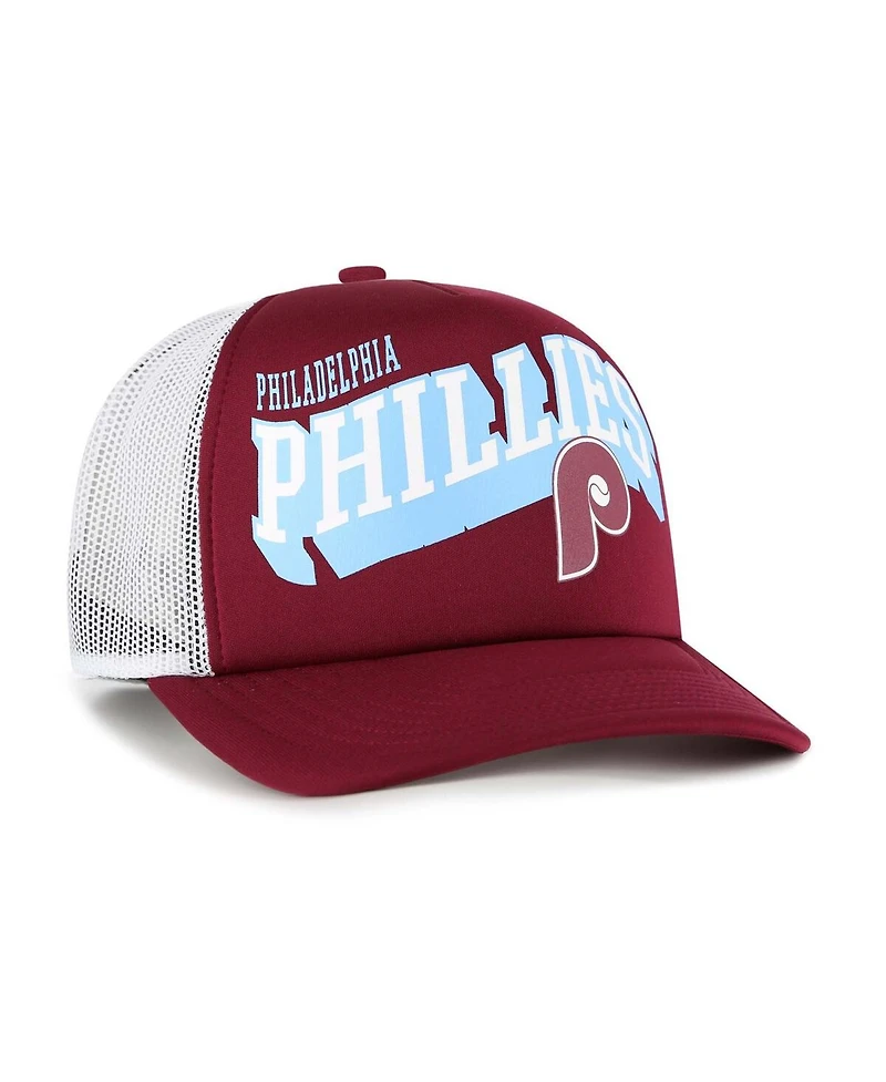 '47 Brand Men's Red Philadelphia Phillies Meander Foam Trucker Snapback Hat
