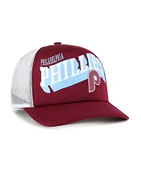 '47 Brand Men's Red Philadelphia Phillies Meander Foam Trucker Snapback Hat