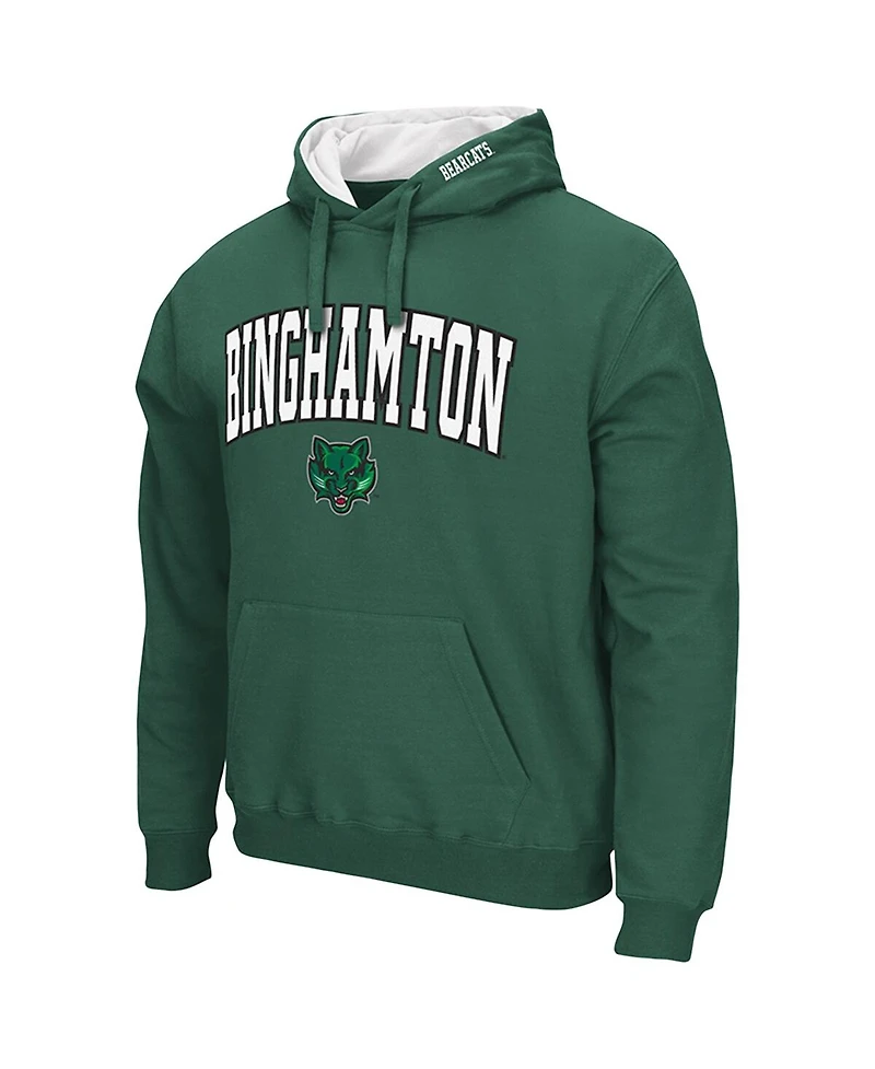 Colosseum Men's Green Binghamton Bearcats Arch Logo 3.0 Pullover Hoodie