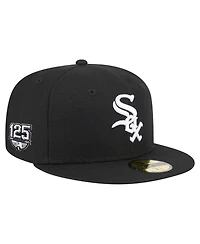 New Era Men's Black Chicago White Sox 125th Anniversary 59FIFTY Fitted Hat