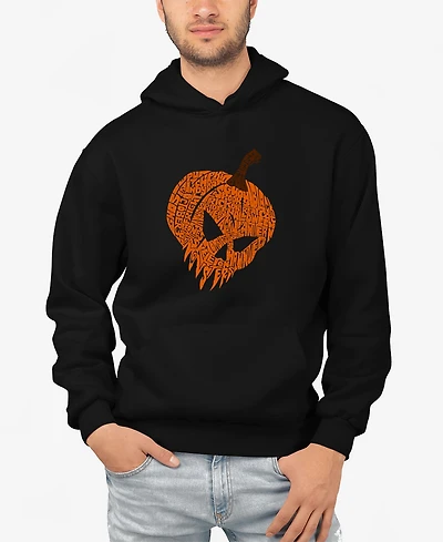 La Pop Art Men's Evil Pumpkin Word Hooded Sweatshirt