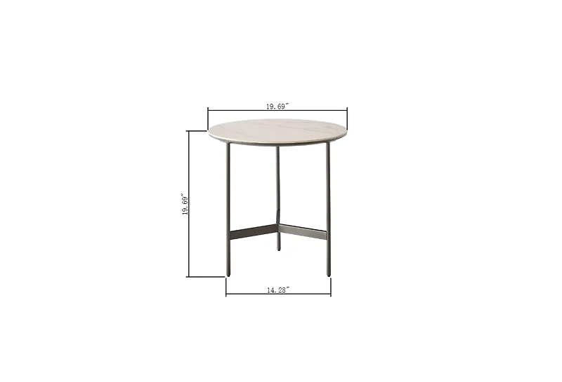 Streamdale Metal Accent End Table, Black, Small