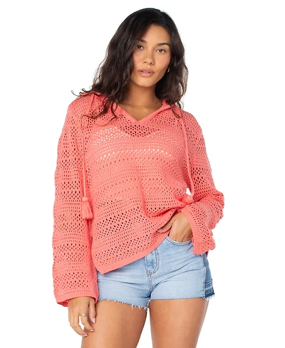 Roxy Juniors' Hippie Love Cotton-Blend Relaxed Sweater
