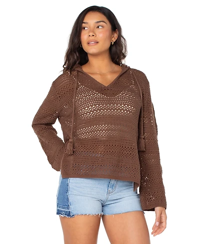 Roxy Juniors' Hippie Love Cotton-Blend Relaxed Sweater