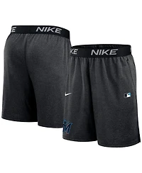 Nike Men's Black Miami Marlins Authentic Collection Performance Knit Shorts