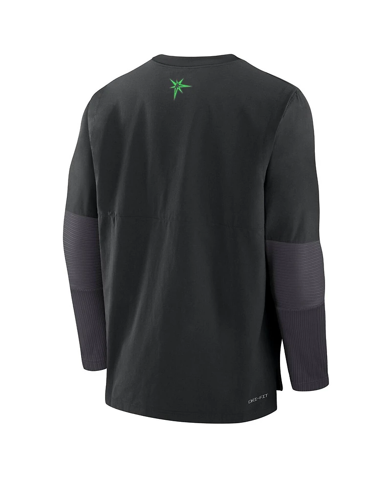 Nike Men's Black Tampa Bay Rays Authentic Collection City Connect Lightweight Player Tri-Blend Performance Long Sleeve T-Shirt