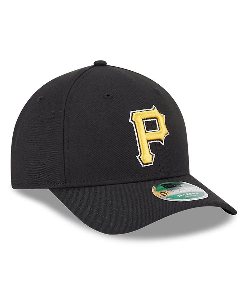 New Era Men's Black Pittsburgh Pirates Player Replica 9FORTY Adjustable Hat