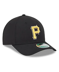 New Era Men's Black Pittsburgh Pirates Player Replica 9FORTY Adjustable Hat