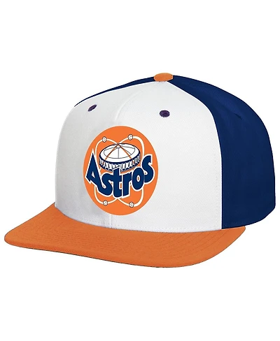 Mitchell & Ness Men's White Houston Astros Cooperstown Collection Basic Flip Snapback Hat