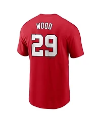 Nike Men's James Wood Red Washington Nationals Fuse Name Number T-Shirt