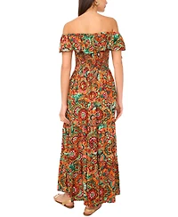 Vince Camuto Women's Off-The-Shoulder Tiered Maxi Dress
