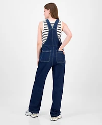 Celebrity Pink Juniors' Straight-Leg Denim Overalls