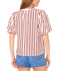 Vince Camuto Women's Puff-Sleeve V-Neck Top
