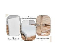 Snow Mountain White Sintered Stone Dining Set - 4 Pu Chairs