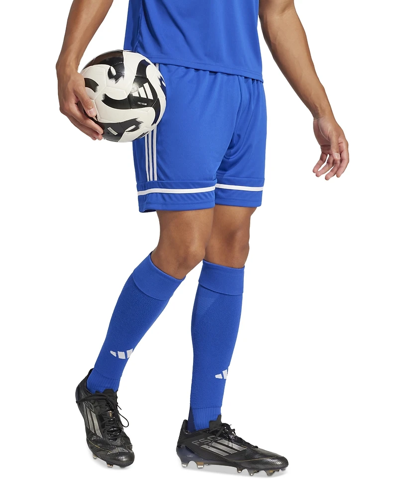 adidas Men's Regular-Fit Squad 25 Logo Shorts