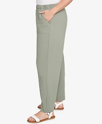 Alfred Dunner Plus Copper Canyon Patch Pocket Short Length Elastic Waistband Pants